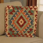 Kilim taie d'oreiller 45x45 coussin décoratif tissé à la main