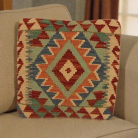   Kilim taie d'oreiller 45x45 coussin décoratif tissé à la main