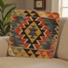 Kilim taie d'oreiller 45x45 coussin décoratif tissé à la main