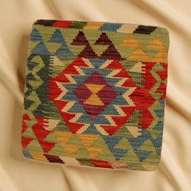   Housse de coussin Kilim afghane 45x45 oreiller tissé à la main