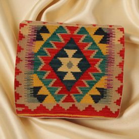   Housse de coussin Kilim afghane 45x45 oreiller tissé à la main