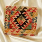 Housse de coussin Kilim afghane 45x45 oreiller tissé à la main