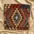 Coussin Kilim tissé à la main 45x45 coussin décoratif afghan