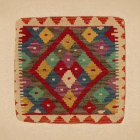   Coussin oriental Kilim 40x40 Taie d'oreiller tissé à la main
