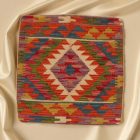 Coussin oriental Kilim 40x40 Taie d'oreiller tissé à la main