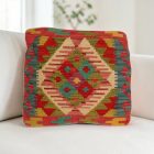 Housse de coussin Kilim afghan 40x40 coussin tissé à la main