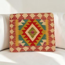   Housse de coussin Kilim afghan 45x40 coussin tissé à la main