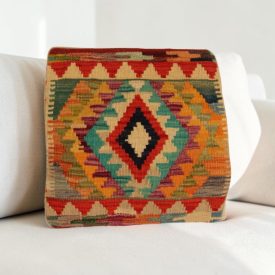   Housse de coussin Kilim afghan 40x40 coussin tissé à la main
