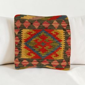   Housse de coussin Kilim afghan 40x40 coussin tissé à la main