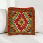 Housse de coussin Kilim afghan 40x40 coussin tissé à la main
