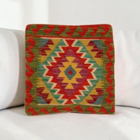   Housse de coussin Kilim afghan 40x40 coussin tissé à la main