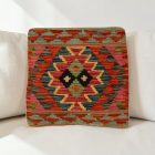 Coussin décoratif oriental 40x40 housse de coussin Kelim tissée main