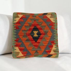   Coussin décoratif oriental 40x40 housse de coussin Kelim tissée main