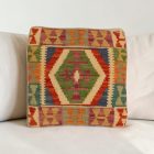 Coussin décoratif oriental 40x40 housse de coussin Kelim tissée main
