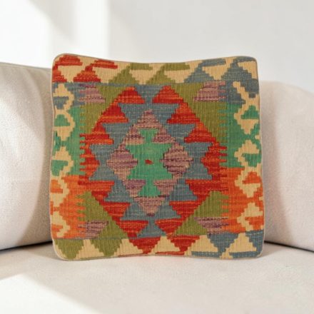 Coussin décoratif oriental 40x40 housse de coussin Kelim tissée main