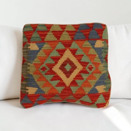 Coussin décoratif oriental 40x40 housse de coussin Kelim tissée main
