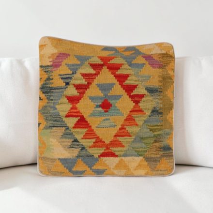 Coussin décoratif oriental 40x40 housse de coussin Kelim tissée main