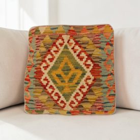   Coussin décoratif oriental 40x40 housse de coussin Kelim tissée main
