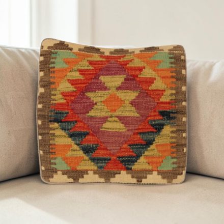 Coussin décoratif oriental 40x40 housse de coussin Kelim tissée main