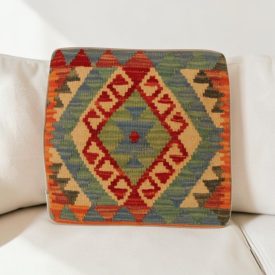 Coussin décoratif tissé main 40x40 housse de coussin Kelim