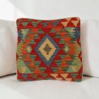 Coussin décoratif tissé main 40x40 housse de coussin Kelim