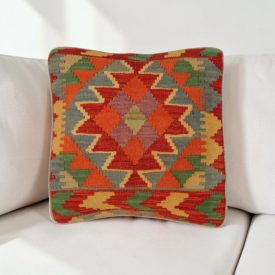 Coussin décoratif tissé main 40x40 housse de coussin Kelim