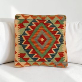 Coussin décoratif tissé main 40x40 housse de coussin Kelim