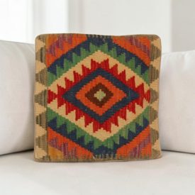 Coussin décoratif tissé main 40x40 housse de coussin Kelim