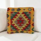 Coussin décoratif tissé main 40x40 housse de coussin Kelim