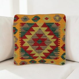 Coussin décoratif tissé main 40x40 housse de coussin Kelim