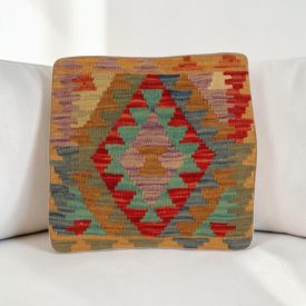 Coussin décoratif tissé main 40x40 housse de coussin Kelim
