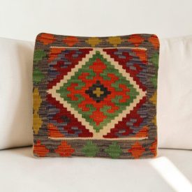 Coussin tissé main 45x45 housse de coussin Kelim