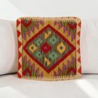 Coussin tissé main 45x45 housse de coussin Kelim