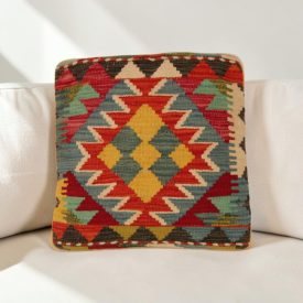 Coussin tissé main 45x45 housse de coussin Kelim