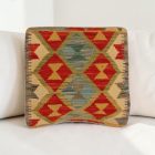 Housse de coussin tissé main 40x40 coussin décoratif kilim