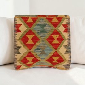 Housse de coussin tissé main 40x40 coussin décoratif kilim