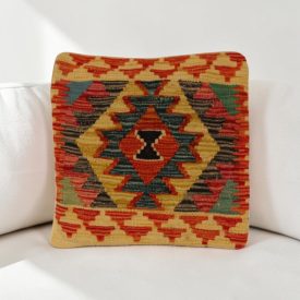 Housse de coussin tissé main 40x40 coussin décoratif kilim