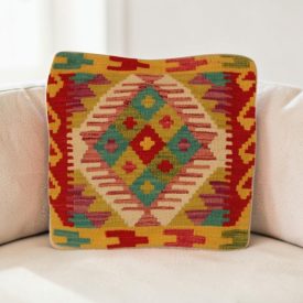 Housse de coussin tissé main 40x40 coussin décoratif kilim