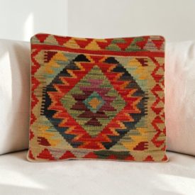 Housse de coussin tissé main 40x40 coussin décoratif kilim