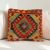 Housse de coussin tissé main 40x40 coussin décoratif kilim