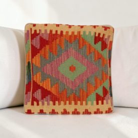 Housse de coussin tissé main 40x40 coussin décoratif kilim