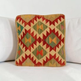 Housse de coussin tissé main 40x40 coussin décoratif kilim
