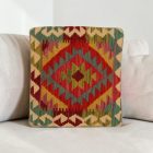 Housse de coussin tissé main 40x40 coussin décoratif kilim