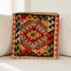 coussin décoratif kilim 40x40 housse de coussin tissée main