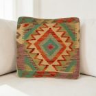 coussin décoratif kilim 40x40 housse de coussin tissée main