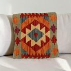 coussin décoratif kilim 40x40 housse de coussin tissée main