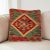 coussin décoratif kilim 40x40 housse de coussin tissée main