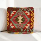 coussin décoratif kilim 40x40 housse de coussin tissée main
