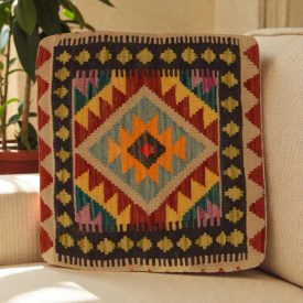   Housse de coussin Kilim afghan 50x50 coussin tissé à la main