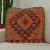 Coussin décoratif oriental 50x50 housse de coussin Kilim tissée à la main